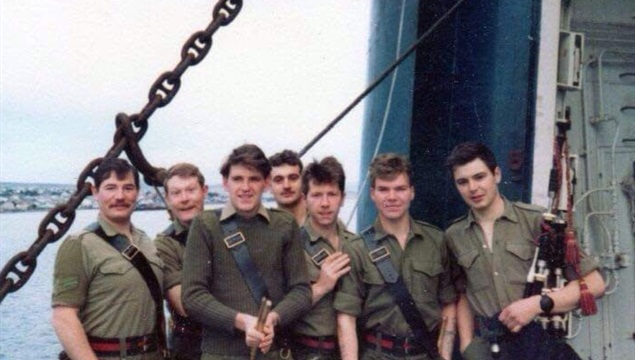 Scots Guards on board ship