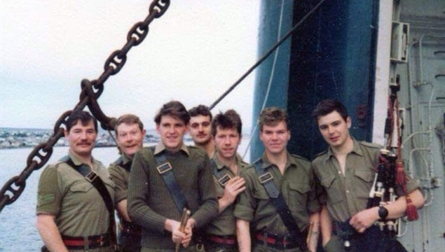 Scots Guards on board ship Scots Guards on board ship