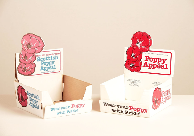 Scottish Poppy Appeal poppy boxes c.1990