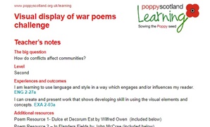 visual display of war poems